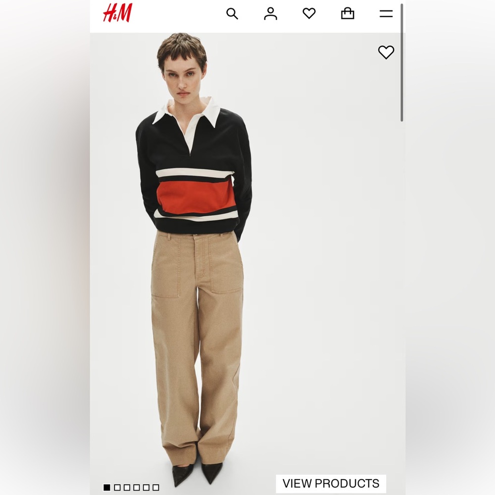 BNWT H&M cotton canvas pants